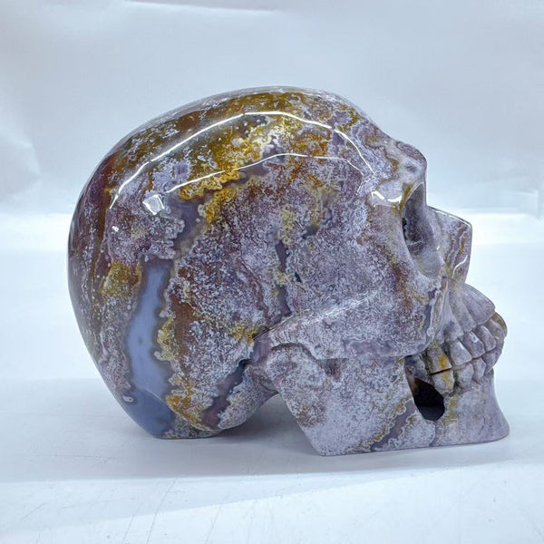 Moss Agate Skull