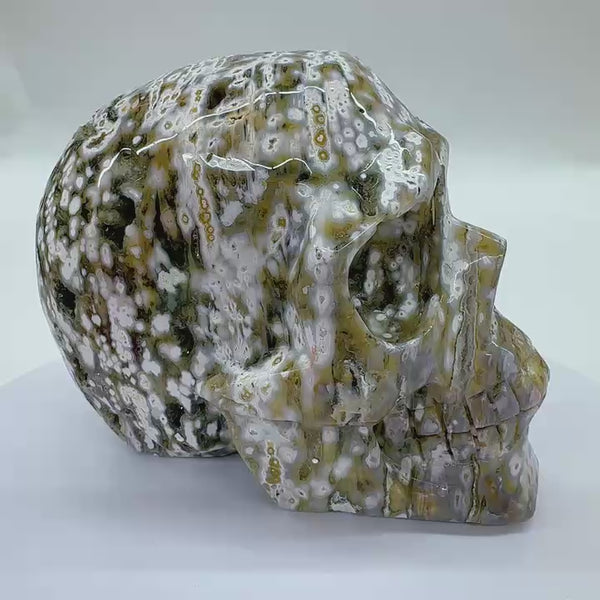 Ocean Jasper Skull